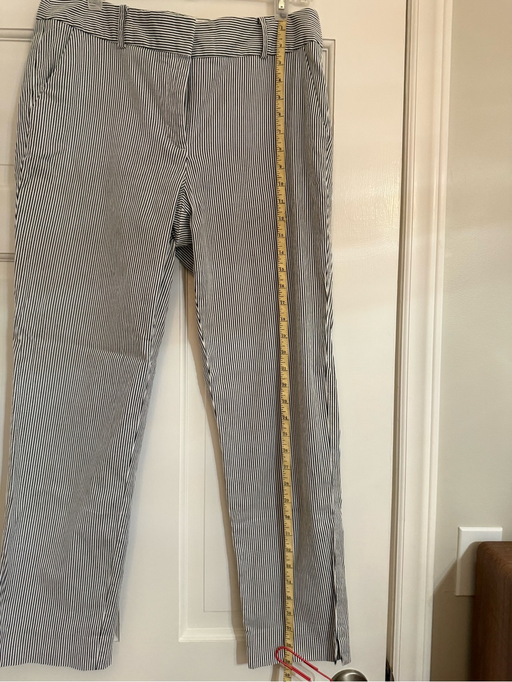 Talbots Black and White Straight Leg Crop pants